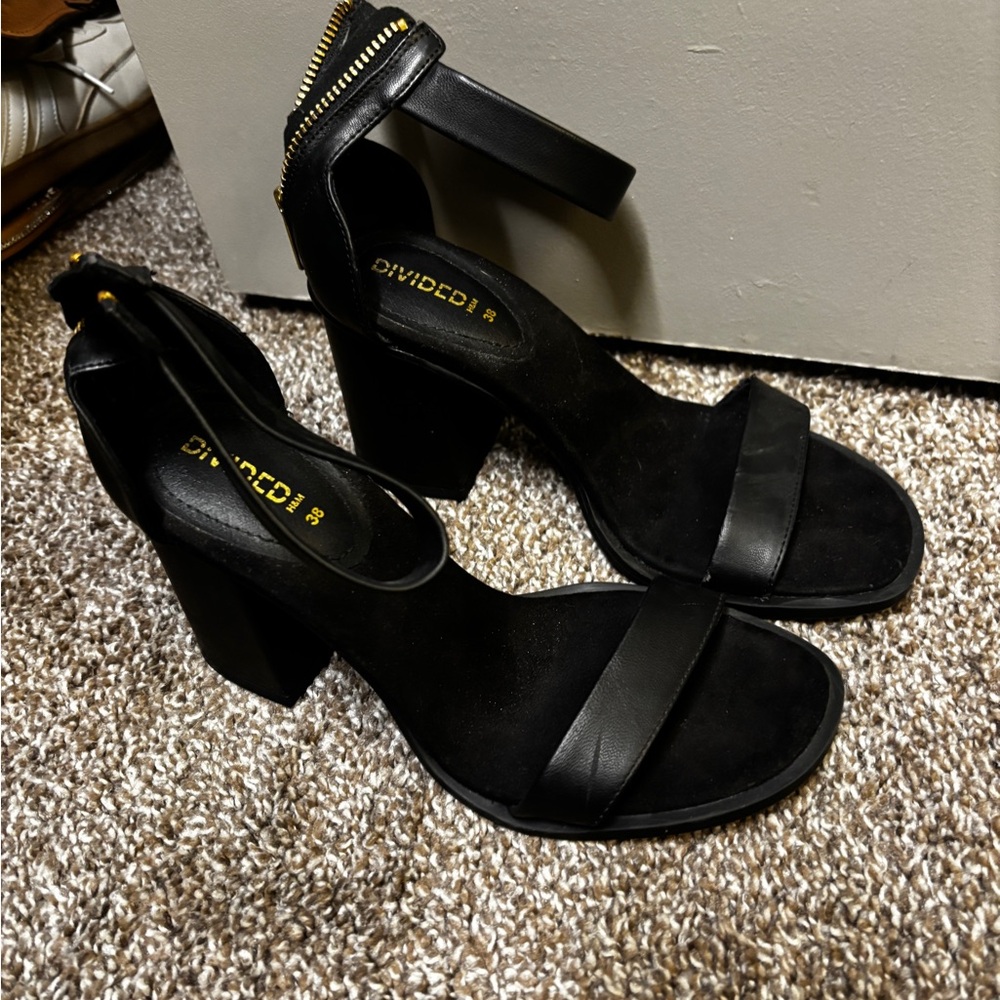Black Ankle Strap Heels from H&M size 7.5
